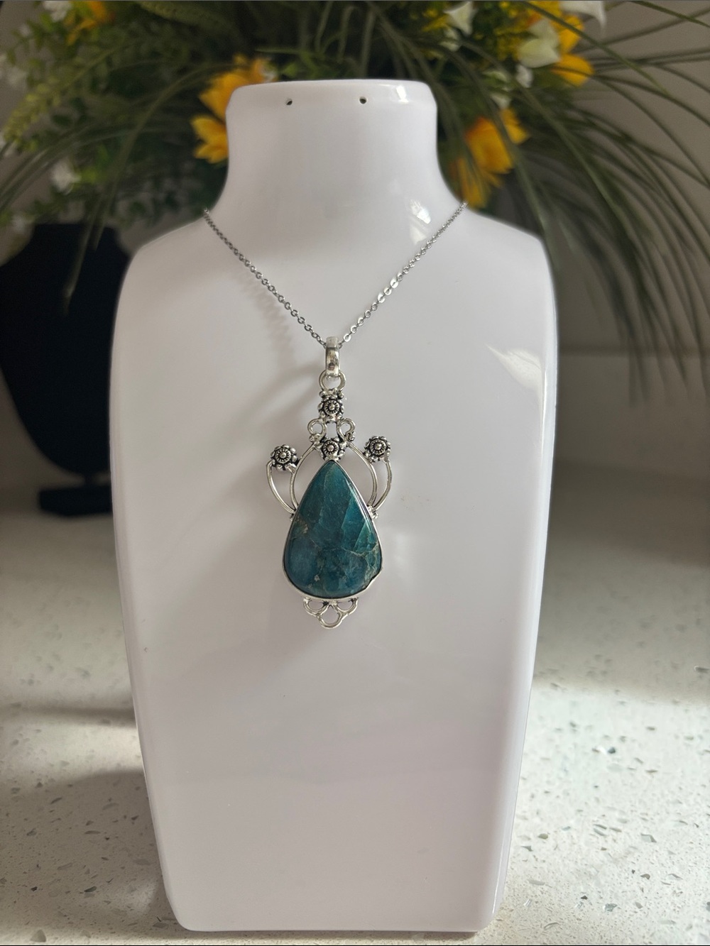 Apatite Gemstone Handmade Pendant Necklace